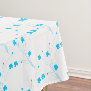 Helle Himmelblau Blumen, kleine Blumenblätter Tischdecke