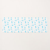 Helle Himmelblau Blumen, kleine Blumenblätter Yogamatte (Rückseite (Horizontal))