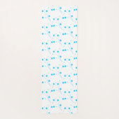 Helle Himmelblau Blumen, kleine Blumenblätter Yogamatte (Rückseite)