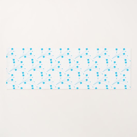 Helle Himmelblau Blumen, kleine Blumenblätter Yogamatte (Vorderseite (Horizontal))