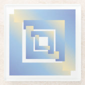 helle Himmelsfarben Glasuntersetzer (Vorderseite)