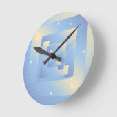 helle Himmelsfarben Runde Wanduhr (Winkel)