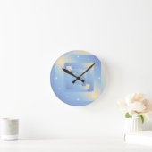 helle Himmelsfarben Runde Wanduhr (Zuhause)
