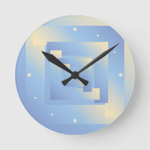 helle Himmelsfarben Runde Wanduhr