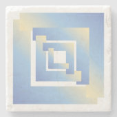 helle Himmelsfarben Steinuntersetzer (Vorderseite)