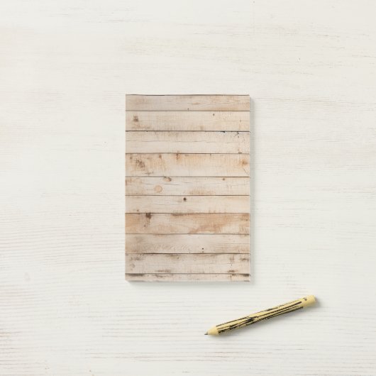 Helle Holzoptik-Barnboard Post-it Klebezettel (Auf Schreibtisch)