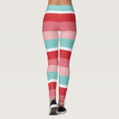 Helle, horizontale Streifen Leggings (Rückseite)