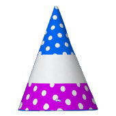 Helle, Hübsch rosa, blaue Polka gestrichene Streif Partyhütchen (Rechts)
