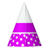 Helle, Hübsch rosa Streifen, gepolsterte Polka-Pun Partyhütchen (Rückseite)