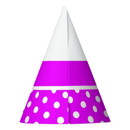 Helle, Hübsch rosa Streifen, gepolsterte Polka-Pun Partyhütchen (Rückseite)