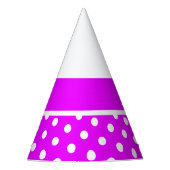 Helle, Hübsch rosa Streifen, gepolsterte Polka-Pun Partyhütchen (Vorderseite)