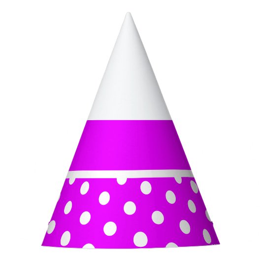 Helle, Hübsch rosa Streifen, gepolsterte Polka-Pun Partyhütchen (Vorderseite)