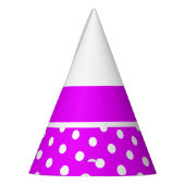 Helle, Hübsch rosa Streifen, gepolsterte Polka-Pun Partyhütchen (Links)