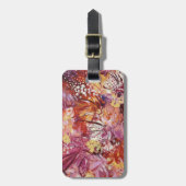 Helle Hübsche Blume Floral Ladys Gepäckmarke Gepäckanhänger (Vorderseite vertikal)