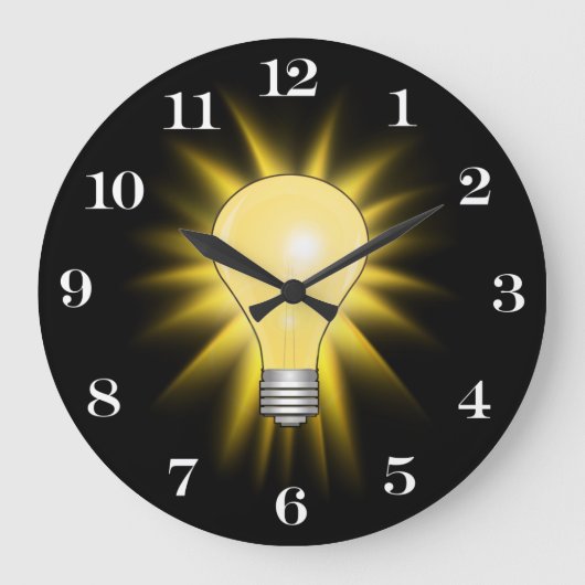 Helle Idee Leuchtbrille (entfernbare Zahlen) Große Wanduhr (Vorderseite)