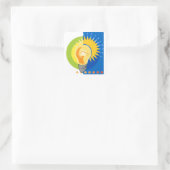 Helle Idee Light Bulb Electric Quadratischer Aufkleber (Tasche)