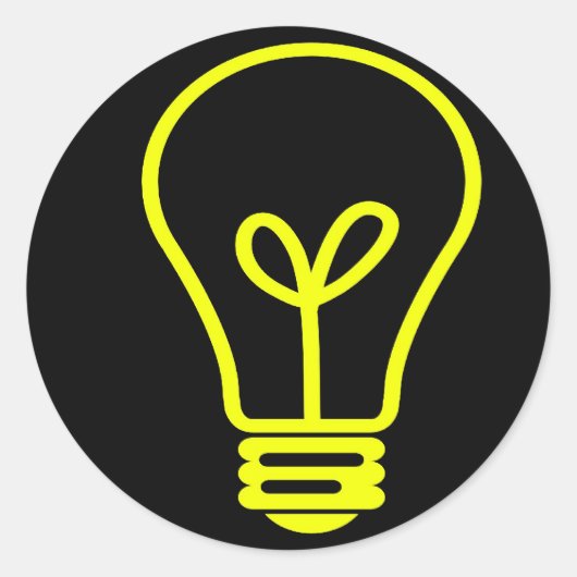 Helle Idee Runder Aufkleber (Vorderseite)