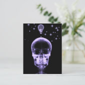 Helle Idee X-Ray Skeleton - Lila Postkarte (Stehend Vorderseite)