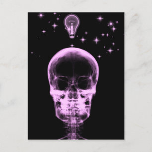 Helle Idee X-Ray Skeleton - Rosa Postkarte
