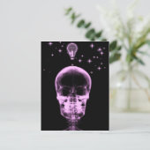 Helle Idee X-Ray Skeleton - Rosa Postkarte (Stehend Vorderseite)
