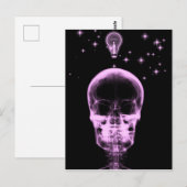 Helle Idee X-Ray Skeleton - Rosa Postkarte (Vorne/Hinten)