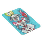 Helle Ideen GIRL ROBOT HEARTS MAGNET *Anpassen (Rechte Seite)