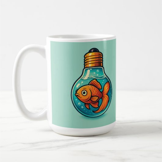 Helle Ideen schwimmen tief - Mug Tasse (Links)