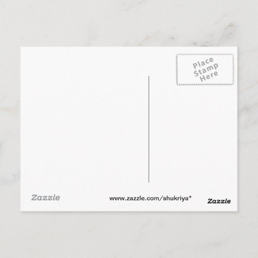 Helle India Watercolor Mandala Postcard Postkarte (Rückseite)