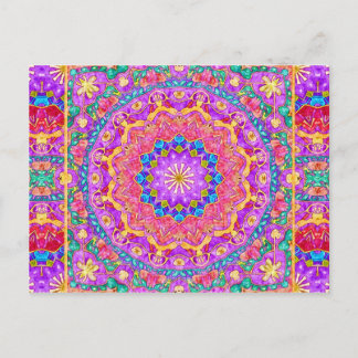 Helle India Watercolor Mandala Postcard Postkarte