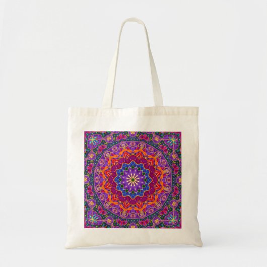 Helle Indienmandala-Tasche Tragetasche (Vorne)