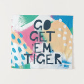 Helle Inspiration II | Go Get 'Em Tiger Wandteppich (Vorderseite (Horizontal))