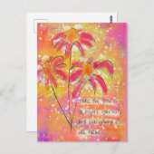 Helle, inspirierende Angebotskarte Postkarte (Vorne/Hinten)