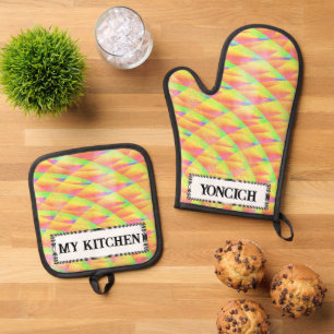 Helle Interferenz von Kenneth Yoncich Ofenhandschuh & Topflappen-Set