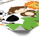 Helle Jungle Safari Tiere 8x10 Zeichen Poster (Ecke)