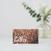 Helle Kaffeebohnen Einfaches Doppel-Punch Treuekarte (Stehend Vorderseite)