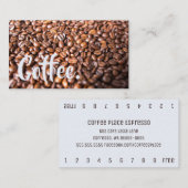 Helle Kaffeebohnen Einfaches Doppel-Punch Treuekarte (Vorne/Hinten)