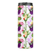 Helle Kakteen Pen Zeichnend botanisches Muster Thermosbecher (Rückseite)