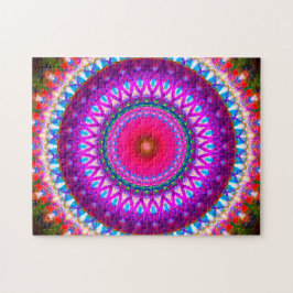 Helle kaleidoskopische Mandala-Kunst Puzzle