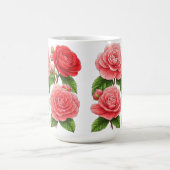 Helle Kamelien-Rosenbouquet Kaffeetasse (Mittel)