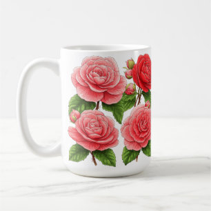 Helle Kamelien-Rosenbouquet Kaffeetasse
