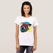 Helle Kameraillustration T-Shirt (Vorne ganz)