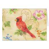 Helle Kardinal Weihnachtskarte (Vorderseite (Horizontal))