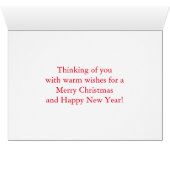 Helle Kardinal Weihnachtskarte (Innenansicht Horizontal (Unten))