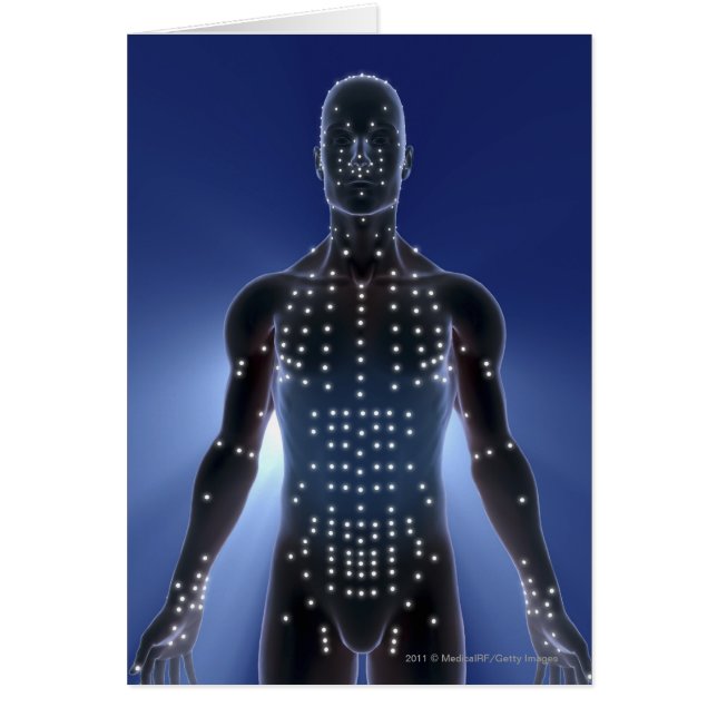 Helle Karte der Akupunkturpunkte (Vorne)