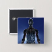 Helle Karte der Akupunkturpunkte Button (Vorne & Hinten)