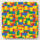 HELLE KINDER GEBÄUDE BLOCKS GETRÄNKEUNTERSETZER (Vorderseite)