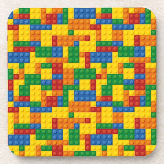 HELLE KINDER GEBÄUDE BLOCKS GETRÄNKEUNTERSETZER (Vorderseite)