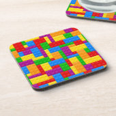 HELLE KINDER GEBÄUDE BLOCKS GETRÄNKEUNTERSETZER (Linke Seite)