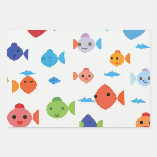 Helle Kinder Geschenkpapier Set (Vorderseite 2)