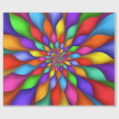 Helle klare psychedelische gewundene Verpackung Geschenkpapier (Flach)